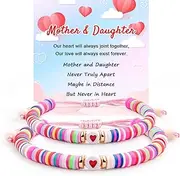 [YUZHEJIE] First Day of Kindergarten Pre-K Bracelet Mother Daughter Matching Bracelets Back to School Natural Stone Bracelets for Women Girls Teen Jewelry Gifts