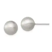 Sterling Silver Polished 10mm Laser-Cut Post Earrings