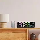 Digital Wall Clock Adjustable Brightness Temperature Meter Timing Function