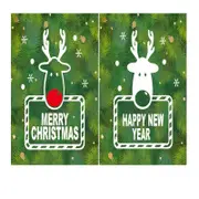 DLX7203 Christmas Sticker Cartoon Elk Pattern Wall Stickers Removable For Christmas Decorations