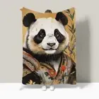 Retro Cool Panda Bedspread Sofa Throw Blanket Holiday Christmas Birthday Gift