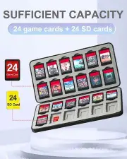 24-in-1 BlackXV Switch Game Case: Store and Organize Switch/Lite/OLED SD Cards with Style