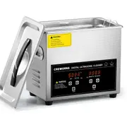 Ultrasonic Cleaning Machine w Timer & Heater 3L Parts & Jewellery Cleaner More