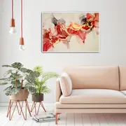Abstract Red Canvas Wall Art