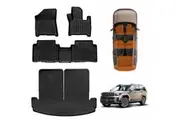 3D Heavy Duty All Weather Car Mats Boot Liner Floor Liner Front and Rear Row for Hyundai SantaFe Santa Fe 6/7 Seater 2024-2025