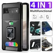 4in1 For Google Pixel 9 Pro XL 8 7 Case Shockproof Wallet Card Cover Kickstand