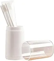 Toothbrush Case - Portable Toothpaste Storage Container | Travel Toothbrush Holder with Mouthwash Cup | Draining Toothpaste Storage for Airport Security College Dorm Camping Trips Picnics