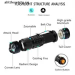 LED UV FLASHLIGHT ULTRAVIOLET TORCH ZOOMABLE MINI ALUMINUM U