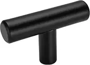 10Pack Single Hole Black Cabinet Knobs and Pulls Door Cupboards Drawers Bedroom Furniture Handles 50mm/2in Overall Length
