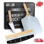 Pizza Peel Aluminum Pizza Spatula12 Inch Metal Pizza Paddle12"x 14" With Folda