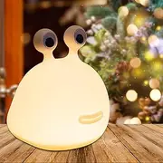 Yenergy Cute Slug Night Light,Squishy Slug Nursery Nightlight for Kids USB Rechargeable Lamps,ABS+PC Bedside Lamp for Breastfeeding,Soft Silicone Lamp Room Decoration Birthday Gift Toy for Baby Girls