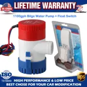 1100gph 12V Submersible Boat Bilge Water Pump with Boat Bilge Pump Float Switch