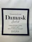 Charter Club 550 TC Cotton Twin EXTRA DEEP Sheet Set fits Twin XL mattress White