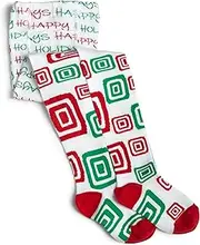 [Jefferies Socks] Little Girls' Happy Holidays Tights - Red