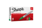 SHARPIE Permanent Marker Fine Point Green Box of 12