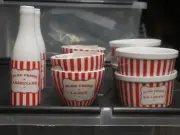 Robert Gordon Lot of Porcelain Ice Cream Cups, Candy Cups and Lemonade Bottles
