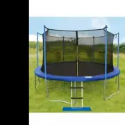 USA Trampoline Safety Zip Net Enclosure Netting Replacement 12Ft Frames 6 Poles