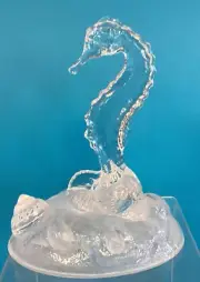 Cristal d’ Arques Genuine Lead Crystal Sea Horse & Shells Figurine