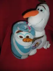 Disney Frozen Hugger Olaf Character Pillow and Plush Throw 40" X 50" Set New W/T