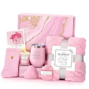 Birthday Gifts for Women Self Care Get Well Soon Gifts, Luxury Rose Spa Pink