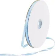 1/4 Inch 100 Yard Satin Ribbon Thick Double Face 1/4" x 100 Yards, Light Blue
