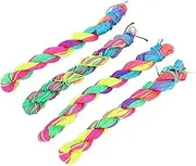 DECORNIJIA Colored Bracelet Wire Thread Weave Dye Crafts Rope Braided Making Yarn Macrame Cords Twine Multicolor Twisted Woven Color Cord Q Sewing Nylon Colorful