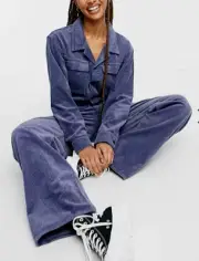 NWT Wrangler Cord Boilersuit Corduroy Coveralls Jumpsuit XS Sky Blue Free People