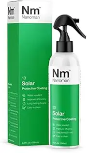 Water Repelling Solar Protective Coating Nanotechnology Formula. Easy to Apply. Reduces Cleaning Frequency Saving time and Cost. Long Lasting to Improve Solar Efficiency. 250ml