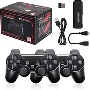 YoimJoyFun Wireless Retro Game Console,Game Stick Built in20,000 Games/40,000 Games, 40+ Emulators, Dual Wireless Controllers, Plug & Play Video Game Consoles