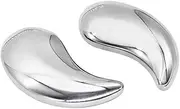 Stainless Steel Beauty Crescent-Shaped Scraper Eye Massage Care Ice/Hot Eye Patches Gua Sha Tools for Face Neck Eyes & Whole Body Scraping Massage Therapy/730