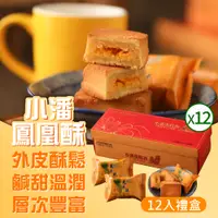 在飛比找PChome24h購物優惠-小潘蛋糕坊 鳳凰酥禮盒(12入/盒)*12盒