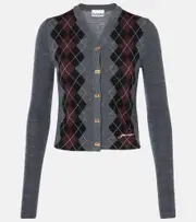 [Ganni] Ganni Argyle wool cardigan AU 8 grey