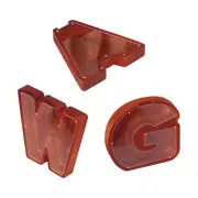 English Alphabet Piggy Bank Wooden Saving Box for Countertop Desktop