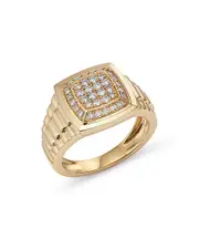 Bloomingdale's Fine Collection Men's Diamond Pave Ring in 14K Yellow Gold, 0.50 ct. t. w.
