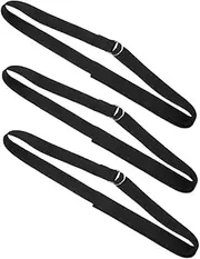 WOONEKY 3pcs Adjustable Yoga Strap Non Elastic Stretch Bands for Enhanced Flexibility Strength Training and Safe Workouts Gym Durable Exercise Equipment