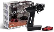 Turbo Racing 1/76 Rc Car,2.4G 3CH 4WD Electric Mini Desktop RC Car, Creative Remote Control Car,with LED Lights,for Play (Red)