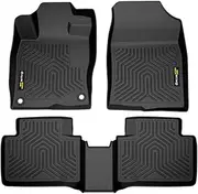 G-PLUS TPE Floor Mats Black Compatible with Civic Sedan & Hatchback Coupe 2016-2021 All Weather Full Cover Protection 1st & 2nd Row Floor Liners Interior Accessories Cargo Liner