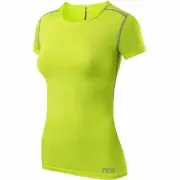 TCA Pro Performance Womens Baselayer Running Top Green Short Sleeve Run T-Shirt