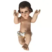 Small Niño Jesus 8" Manos Movibles Baby Jesus Christmas Figurine ,Glass Eyes