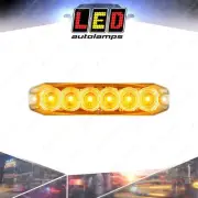 LED Autolamps Amber Emergency Warning Light 6 LED 14 Flash Patterns Lamp Bulk