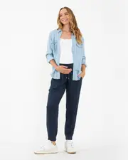 Tencel Off Duty Pant Navy