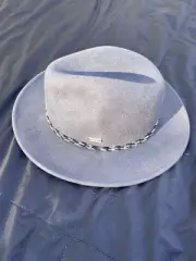 100% Wool Fedora By Chuck S/M Lasso grey Gray Hat Stylish Western Chuck Good NWT
