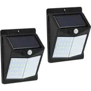 2 Pack 50LED Tri-Mode Solar Wall Light Solar-Powered Motion Sensor LED Lights