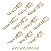 0.51" Cord End Cap Terminator Cord Finding for Jewelry Making, 15Pcs Gold