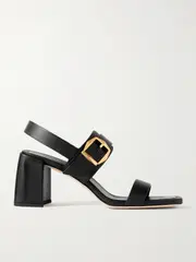 [Jimmy Choo] Jimmy Choo - Hawke 70 Embellished Leather Slingback Sandals - Black - IT40.5 IT 40.5 Black