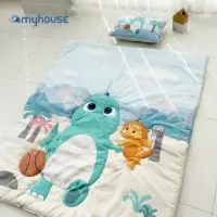 在飛比找momo購物網優惠-【myhouse】韓國防蹣抗敏兒童睡袋 -(小恐龍)