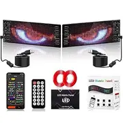 2PCS Devil Eyes Light for Cars, Flex LED Display for Car, IP65 Waterproof USB-Powered DIY Dynamic Programmable LED Eyes with APP Control for Windows of Cars SUVs Small Medium Trucks - 7x3in