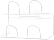 KICHOUSE Iron Wall Mount Shoe Rack Slippers Organizer Hooks Compact Hanging Shelf for Home Random Style