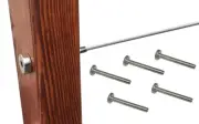 Stainless Steel Swage Dome Head Terminal Fitting 1/8" Cable Rail - PACK 5