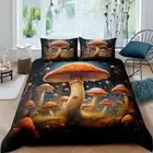 Twin Duvet Cover Starry Sky Comforter Cover Stars Jungle Plants Bedding Set